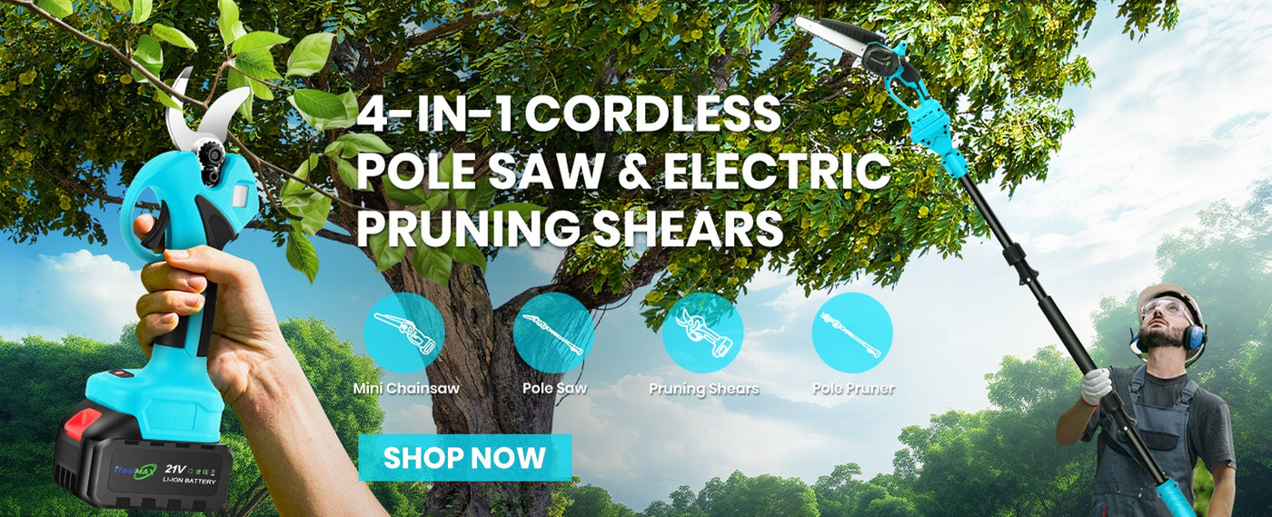 4 in 1 cordless pole saw shears
