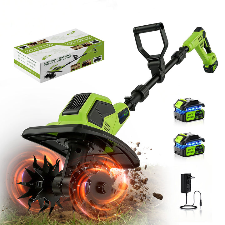 Cordless tiller cultivator