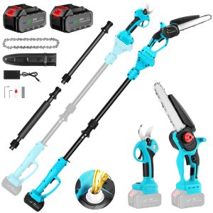 4 in 1 Cordless Pole Pruning Shears with 14ft Extension Chainsaw industrial tool